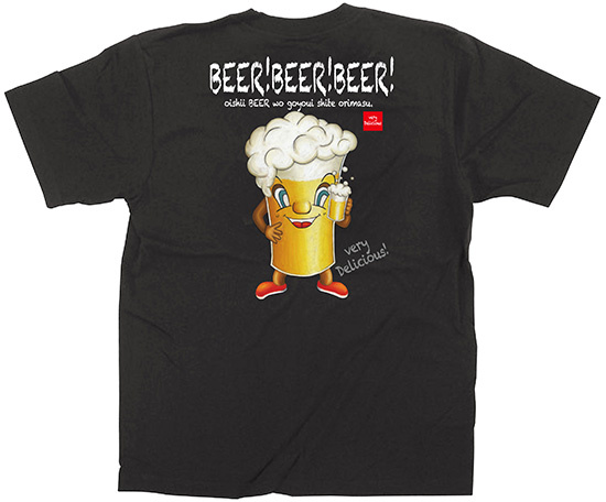 黒Tシャツ ビール キャラクター サイズ:S (64172)