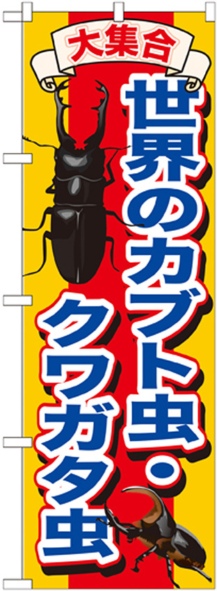 のぼり旗 世界のカブト虫・クワガタ虫 (GNB-607)