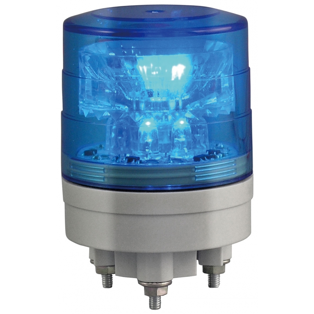 超小型LED回転灯 ニコミニ・スリム Φ45 青 規格:3点留 (VL04S-024AB)