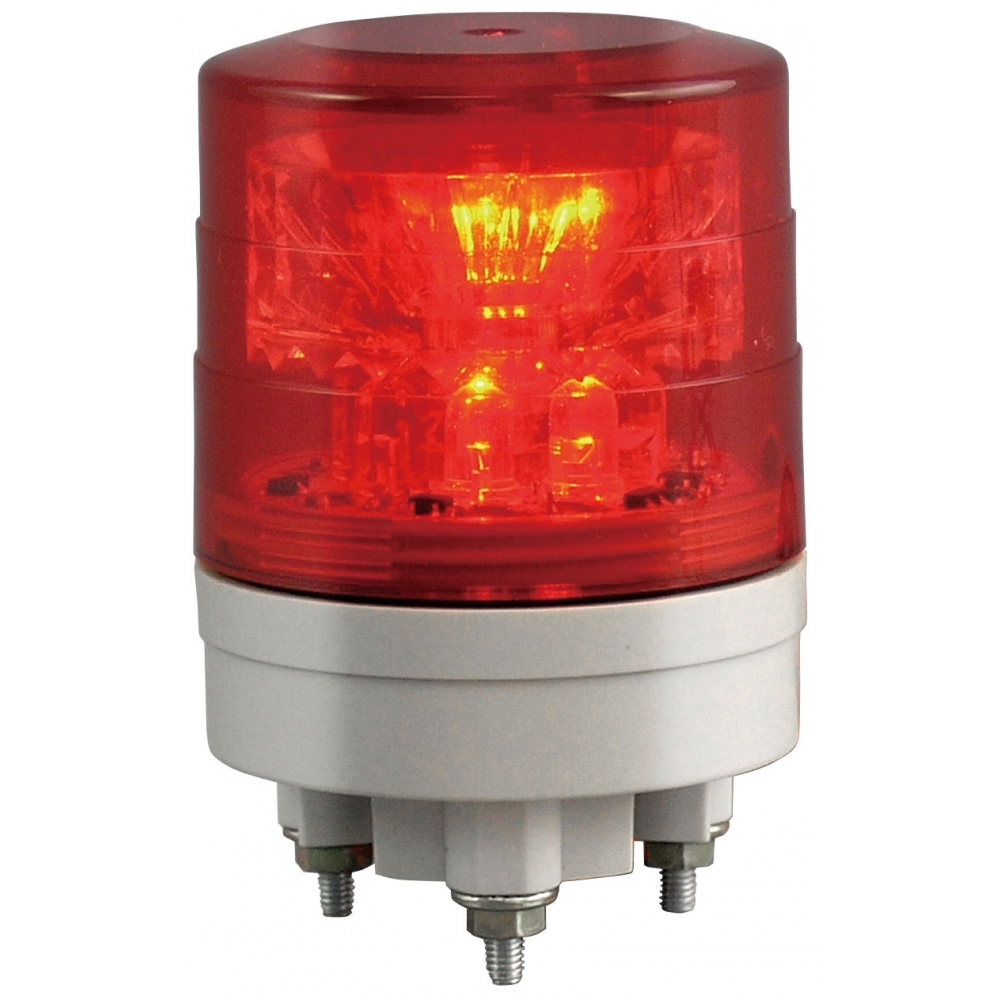 超小型LED回転灯 ニコミニ・スリム Φ45 赤 規格:3点留 (VL04S-024AR)
