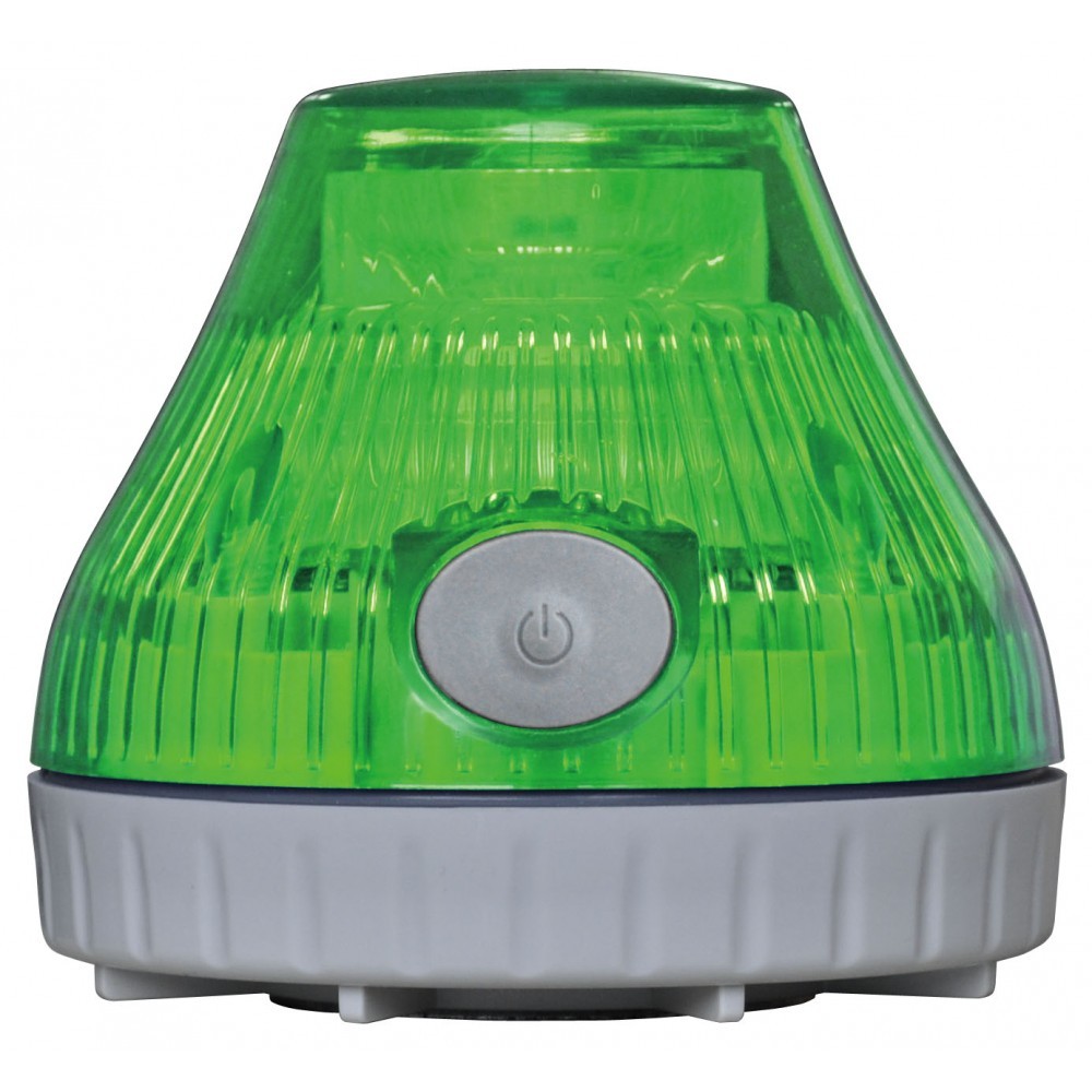 携帯型LED回転灯 ニコPOT カラー:緑 (VL08B-003DG)
