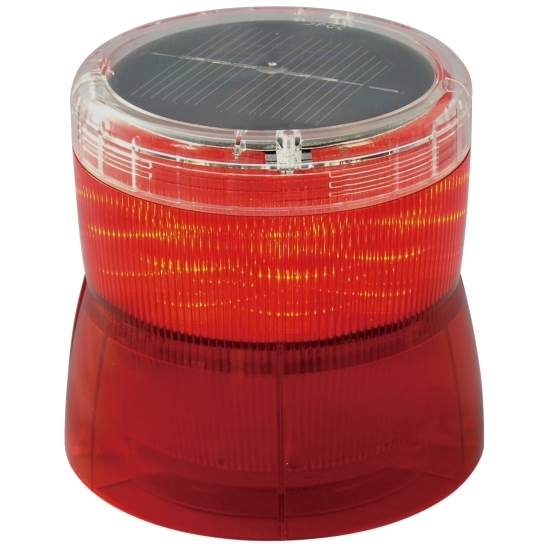ソーラーLED回転灯 ニコソーラー 105Φ 赤 電池:バッテリー 規格:マグネット留 (VM10S-BR/M)