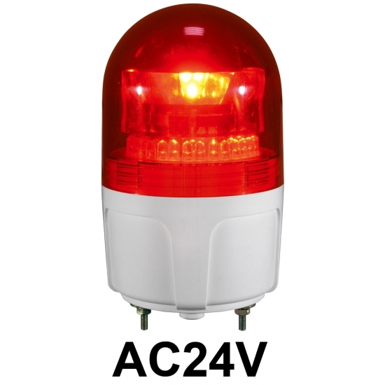 LED回転灯 ニコフラッシュ 90Φ AC24V 赤 規格:2点留 (VL09S-A24NR)