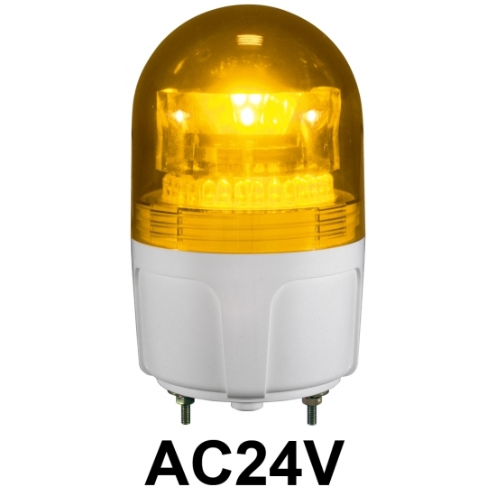 LED回転灯 ニコフラッシュ 90Φ AC24V 黄 規格:2点留 (VL09S-A24NY)