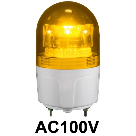 LED回転灯 ニコフラッシュ 90Φ AC100V 黄 規格:2点留 (VL09S-100NPY)