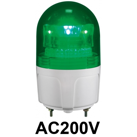 LED回転灯 ニコフラッシュ 90Φ AC200V 緑 規格:2点留 (VL09S-200NG)