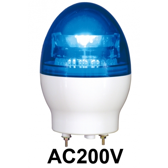 LED回転灯 ニコフラッシュ 118Φ AC200V 青 規格:2点留 (VL11F-200NB)