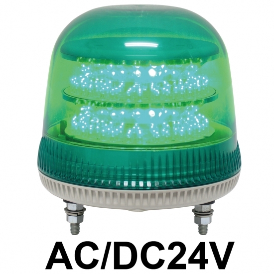 LED回転灯 ニコモア Φ170 AC/DC24V 緑 規格:マグネットアタッチメント 電子音出力:無し (VL17M-024AG/M)