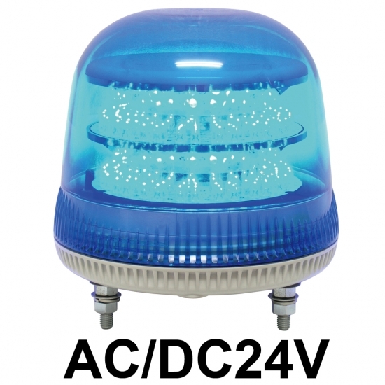 LED回転灯 ニコモア Φ170 AC/DC24V 青 規格:3点留 電子音出力:無し (VL17M-024AB)