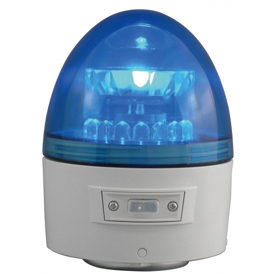 電池式LED回転灯 ニコカプセル Φ118 青 点灯方式:自動 (VL11B-003BB)