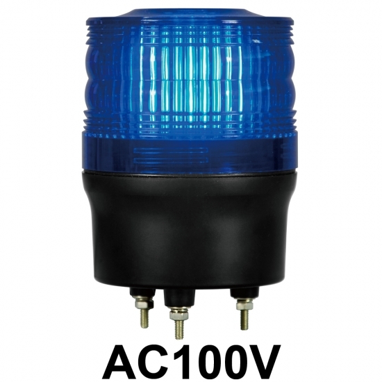 LED回転灯 ニコトーチ Φ90 AC100V 青 規格:マグネット仕様 機能:回転・ブザー (VL09R-100BB/M)