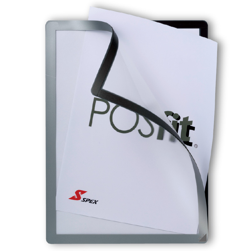 両面ウィンドウポスターケース ポスフィット2(コーナーマウント台紙付き) (POSfit2-A1)