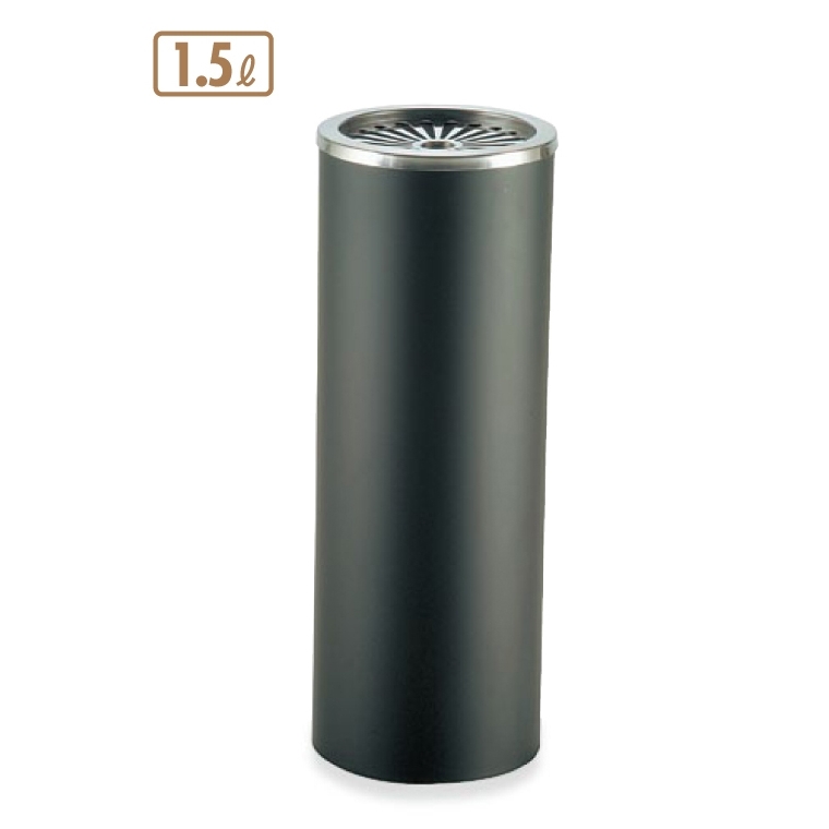 灰皿 屋内用 丸型灰皿GPX-51B 1.5L (SS-955-290-0)