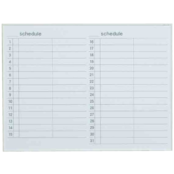ホワイトボード MRシリーズ (壁掛) スケジュール MR34Y 板面寸法 W1210×H910 (MR34Y)