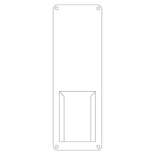 氏名標識 (スチールタイプ) 300×100×0.5mm 表記:無地 (白地) (045010)