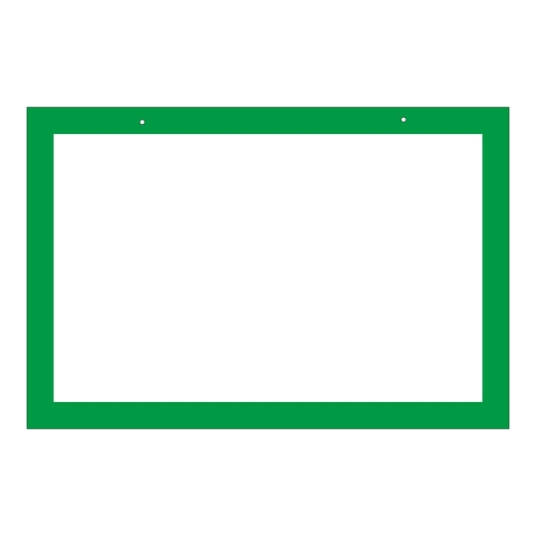区画標識 文字無 300×450×2mm 仕様:緑枠 (143202)