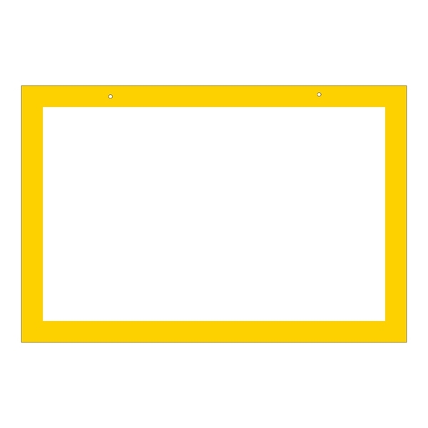 区画標識 文字無 300×450×2mm 仕様:黄枠 (143203)