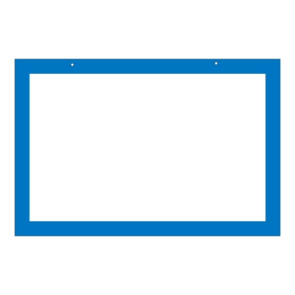 区画標識 文字無 300×450×2mm 仕様:青枠 (143204)