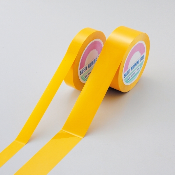 安全用品ストア: ガードテープ(再はく離タイプ) 黄 サイズ:25mm幅×100m (149013) 室内区画表示用ガードテープ