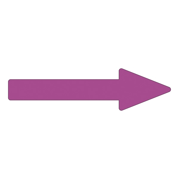 配管識別方向表示アルミステッカー赤紫矢印 10枚1組 サイズ:20×150×40×53mm (193274)
