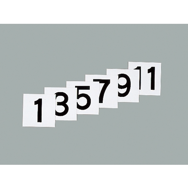 100mm角数字札 仕様:1〜12 6枚1組 (228021)