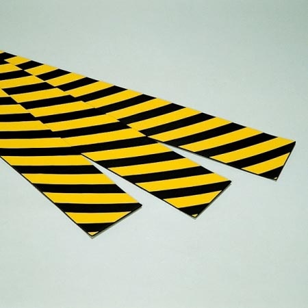 トラクッション 平板タイプ (無反射) 黄・黒 サイズ:100×1000×8mm (247050)