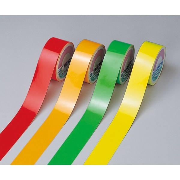 安全用品ストア: 蛍光テープ 50mm幅×10m カラー:蛍光緑 (266011) 蛍光テープ・反射テープ