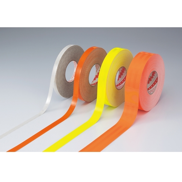 安全用品ストア: 高輝度反射テープ 20mm幅×45m カラー:オレンジ (390019) 蛍光テープ・反射テープ
