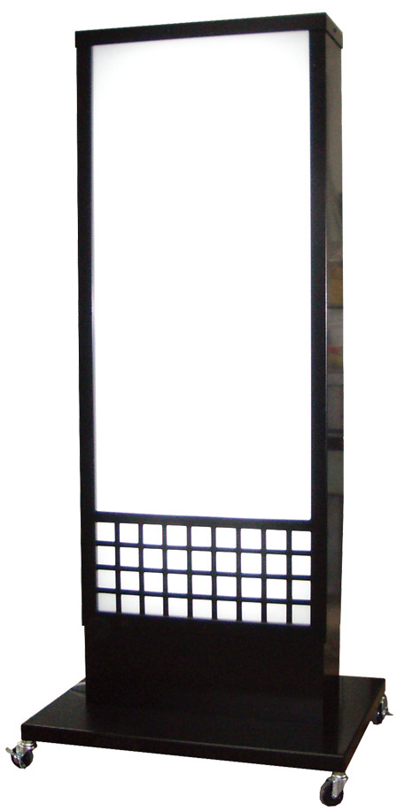 両面式格子状デザイン和風電飾看板 全高H1600タイプ (W-68)