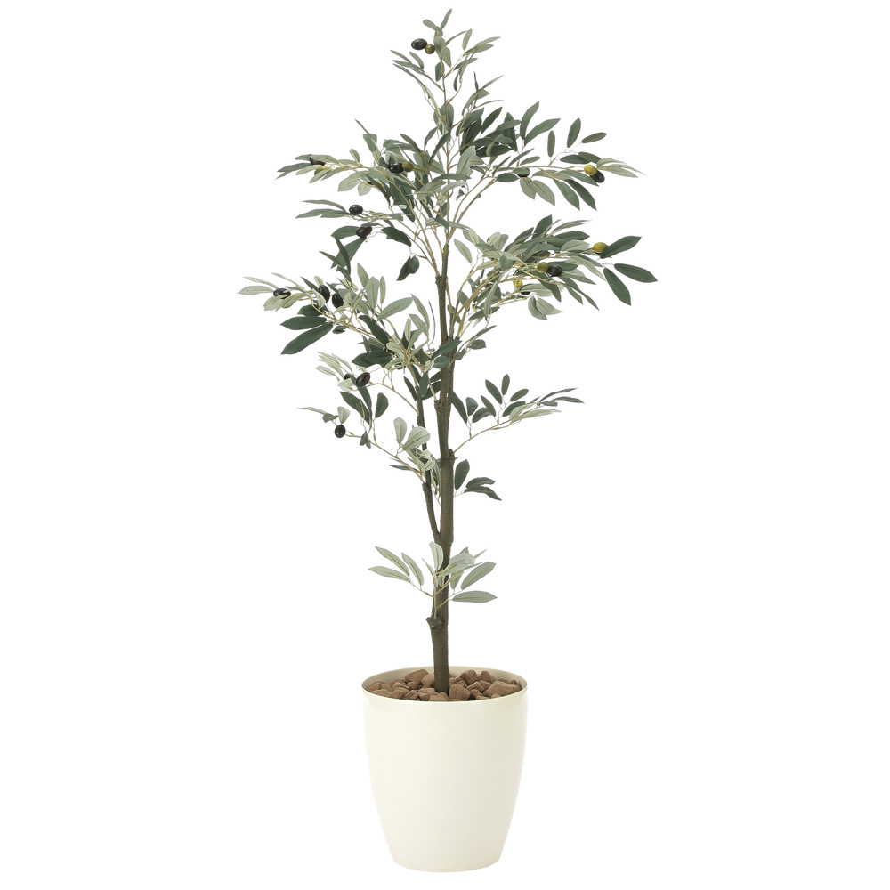送料無料 オリーブツリー1 3 人工観葉植物 高さ130cm 光触媒機能付 909a0 店舗用品通販のサインモール