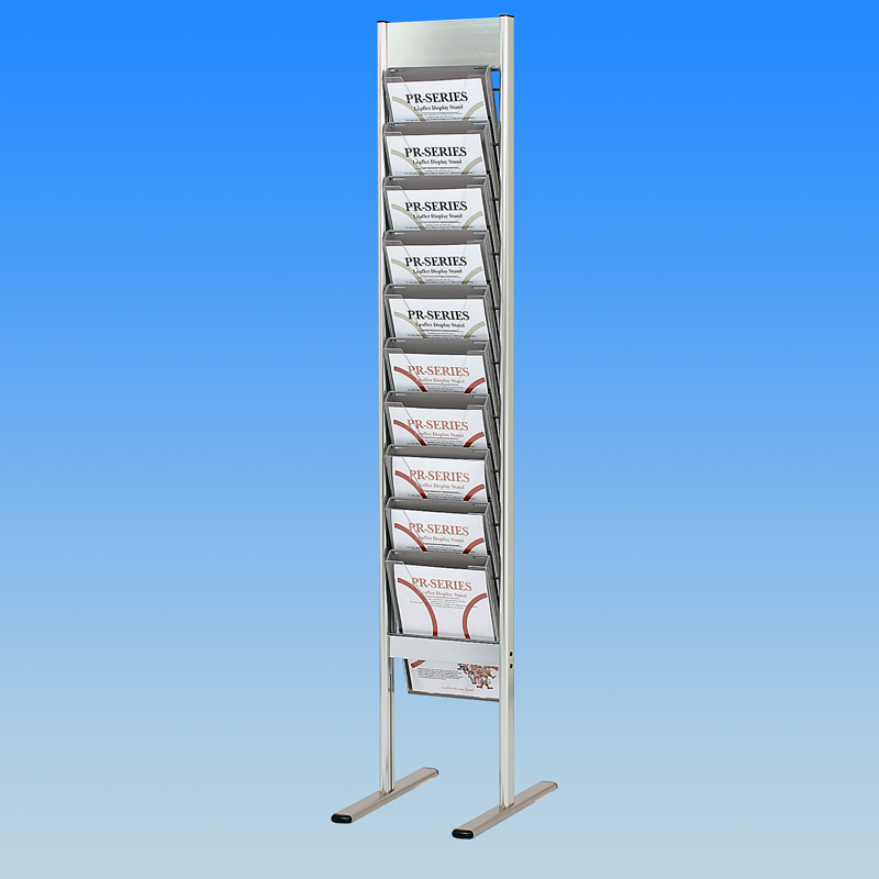 リーフレットラックスタンド PRC-101 (グレー) A4 1列10段