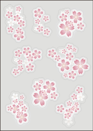 ウィンドウステッカー(小)さくら花びら
