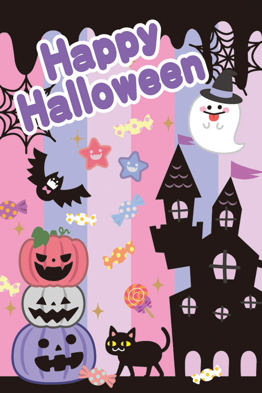 【2023年秋商品】ハーフタペストリーゆめかわハロウィン(No171-2203)