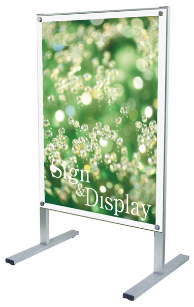 A1ポスター用 屋内用メッセージスタンド 面板カラー:ホワイト(両面) (PSMS-A1RW)