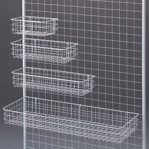 ネット用網カゴ 白 W270×D200×H100