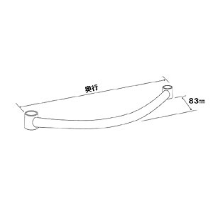ホームエレクター サイドハンドル D350 クローム (1本入)