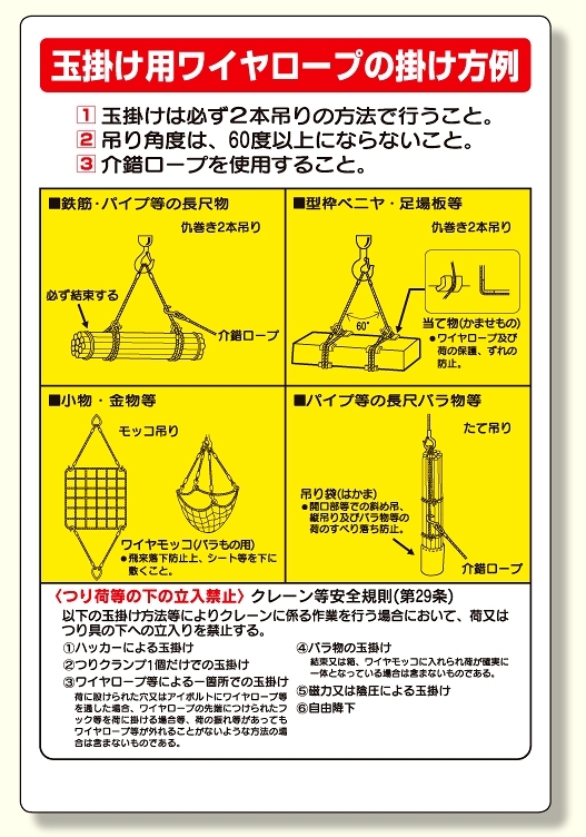 玉掛関係標識 正しい玉掛け.. (327-09)