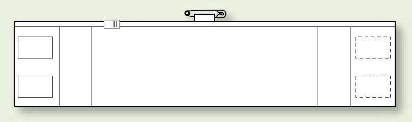 白無地 ファスナー付腕章 (差し込み式) 90×420 (366-92A)