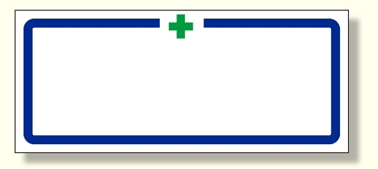 緑十字枠ステッカー 10枚セット (371-35)
