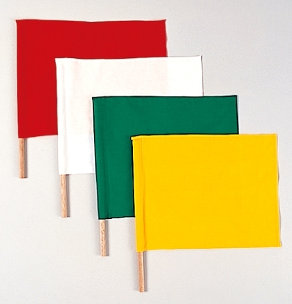 手旗 黄 (350×450) 棒付 (372-23)