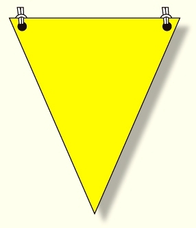 三角旗 黄無地 (372-60)