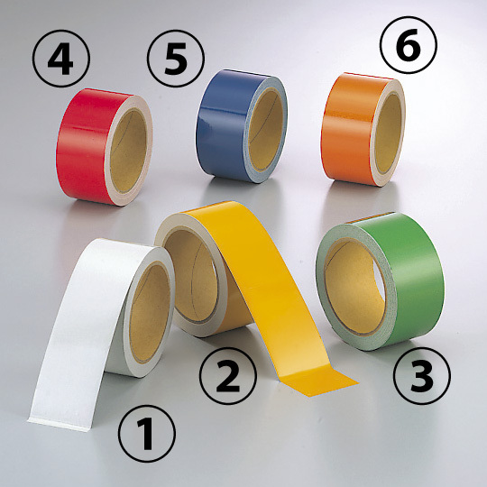 反射テープ (セパ付) 50mm幅×10m巻 カラー:(4)赤 (374-39)