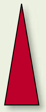 ゲージマーカー 三角シール 赤 15×5 1シート100枚入 (446-81)