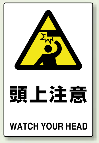 頭上注意 エコボード 450×300 (802-411)