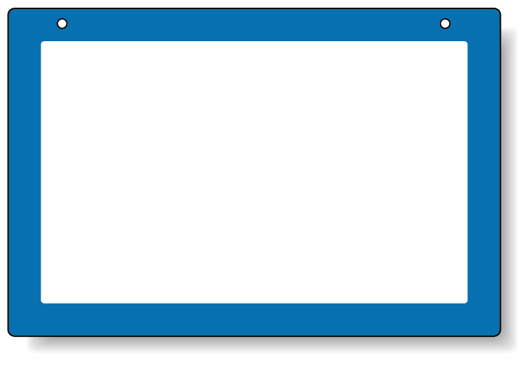 吊り下げ式表示板 フチ色 青 アクリル 300×450×3 (807-31) 安全用品・工事看板通販のサインモール