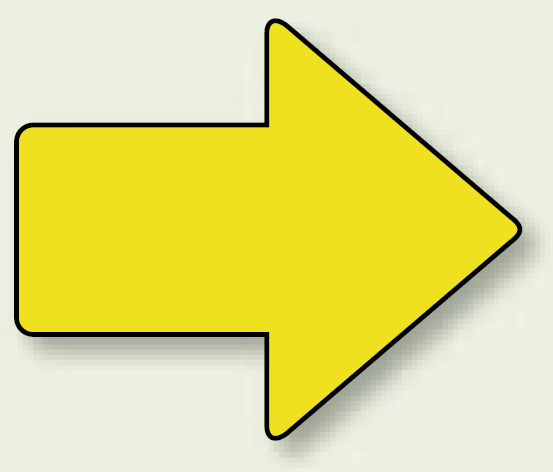 矢印ステッカー 黄色 4枚1組 (819-70)