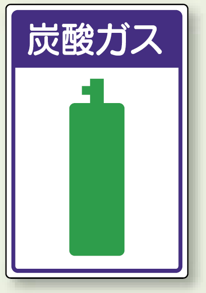高圧ガス関係標識 炭酸ガス ボード 450×300 (827-46)