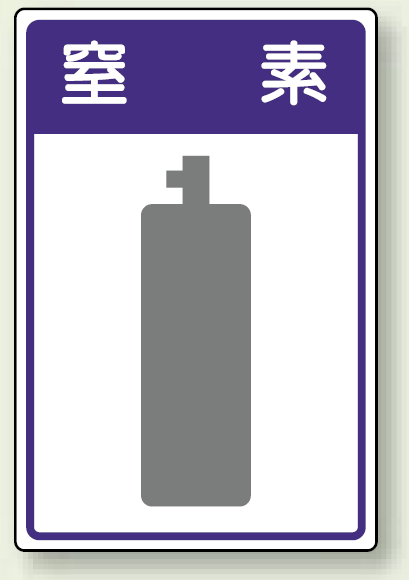 高圧ガス関係標識 窒 素 ボード 450×300 (827-48)