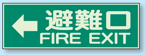 避難口 ← 蓄光性標識 100×300 (319-45)