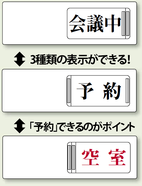 3WAY空室表示 会議中-予約-空室 (843-16)